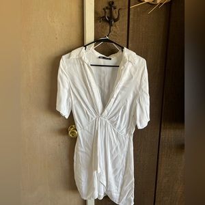 Zara white Satin Dress